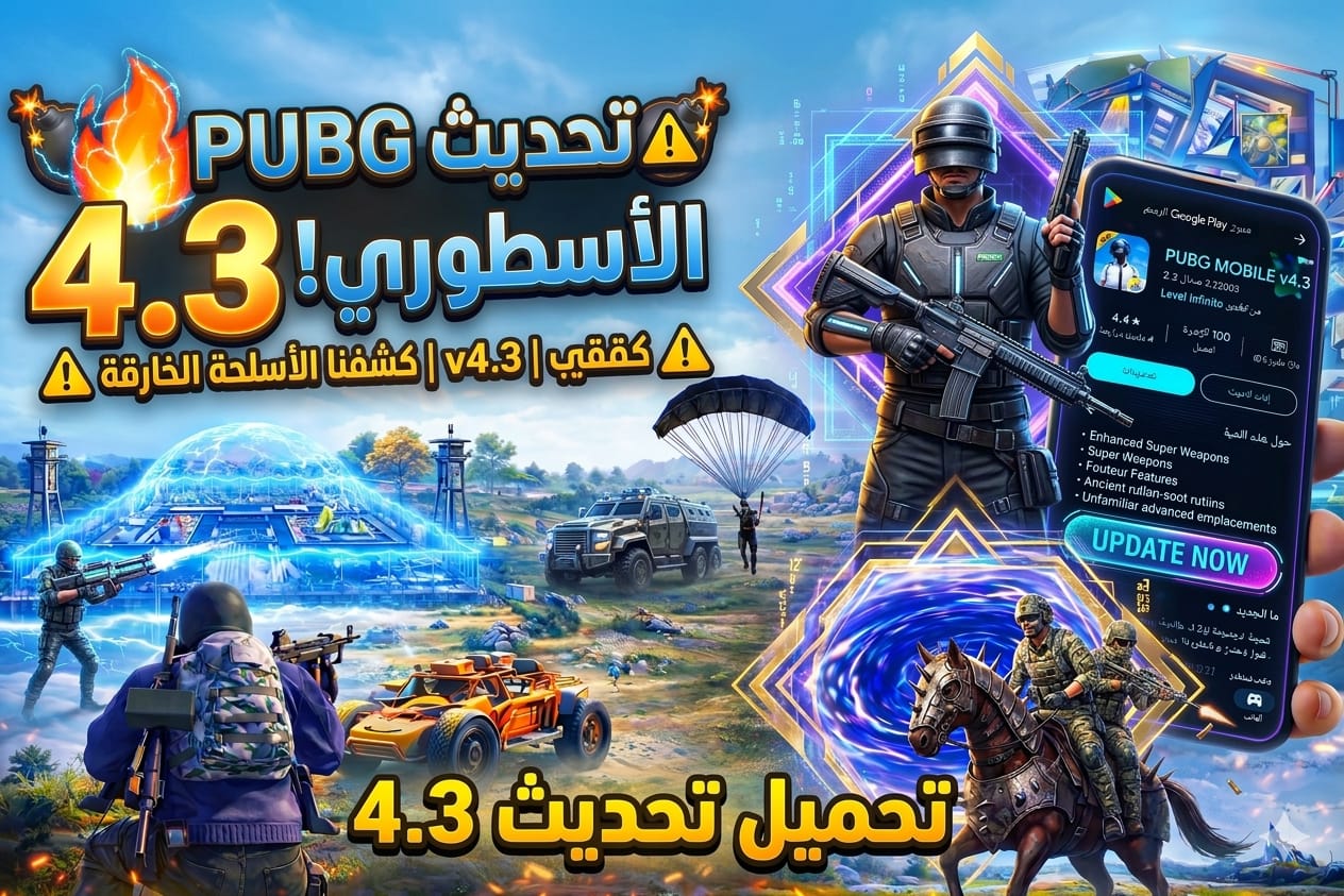 طريقة تنزل تحديث ببجي الجديد 4.3 الان حدث